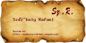 Székely Rafael névjegykártya