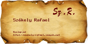 Székely Rafael névjegykártya