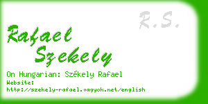 rafael szekely business card