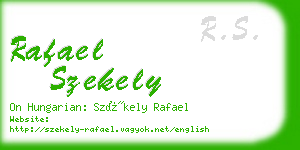rafael szekely business card